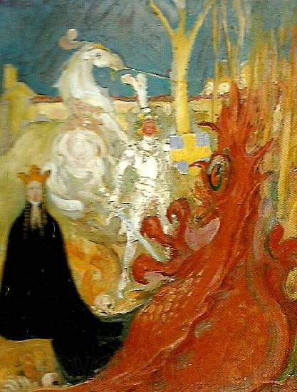 Carl Larsson sankt goran och draken Spain oil painting art
